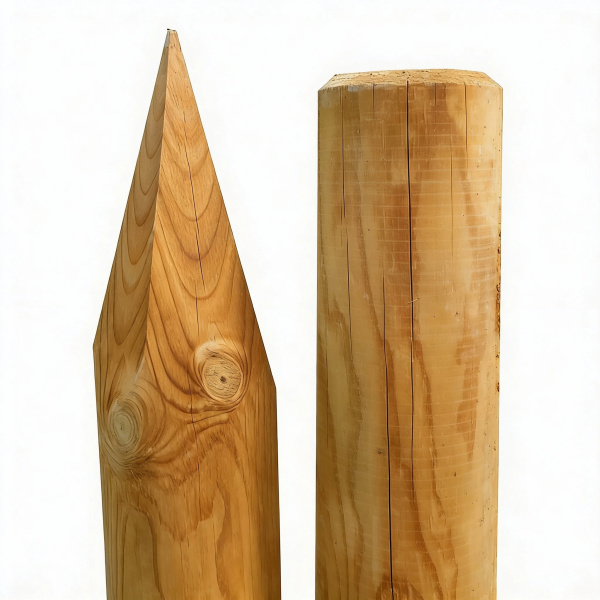 Pfähle in Lärchenholz