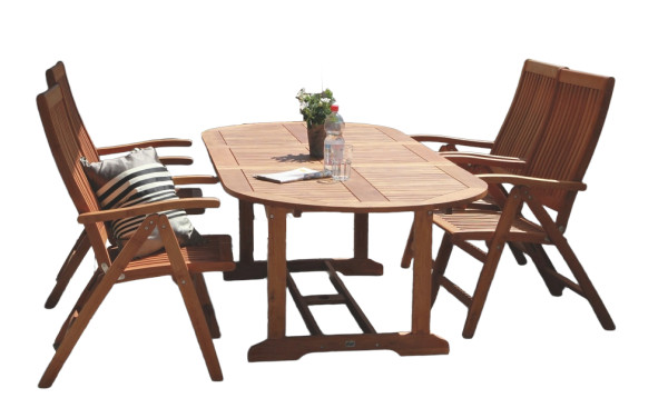 Massivholz-Gartenmöbel-Set Robinienholz